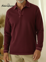 Unisex Casual Polo-neck Denim Sweatshirt