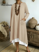 Women's Loose-fitting Casual Dress With Pockets