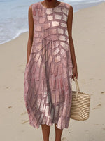 Women's Vintage Pattern Art Print Casual Cotton Dress