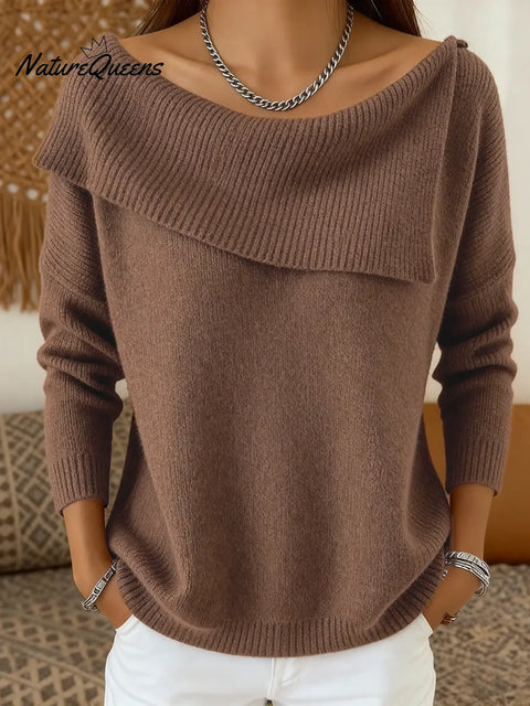 Women's Casual Solid Color Pullover Sweater