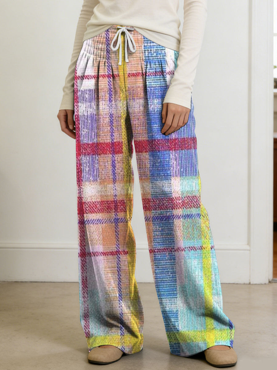 Women's Geometry Color Splicing Gradient Art Print Casual Pants