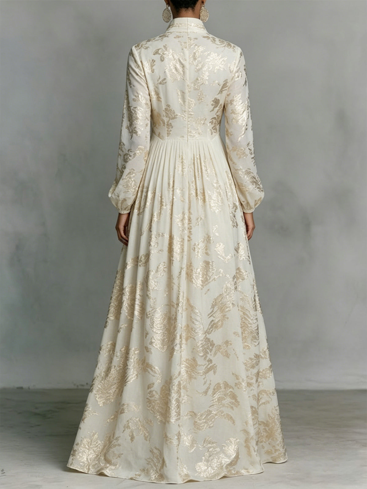 Retro Gilded Totem Elegant & Romantic Flowing Maxi Dress — Resort Style