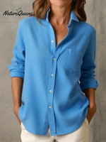 Casual Stand-collar Button-up Cotton Shirt