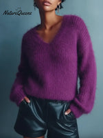 Women's Cozy Plush V-Neck Sweater