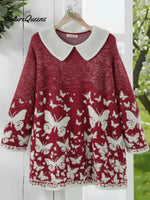 Butterfly Valley Art Print Peter Pan Collar Sweater