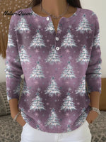 Women's Christmas Tree Casual Printed Sweater