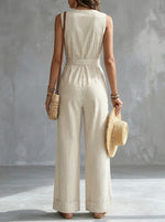 Women's Casual Minimalist Striped Jumpsuit