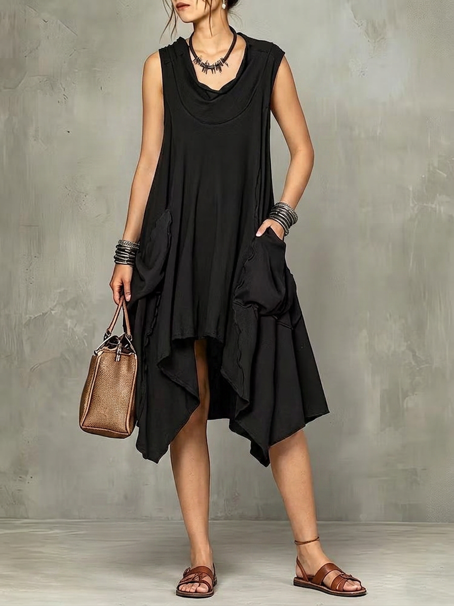 Casual, Stylish Sleeveless Cotton Dress