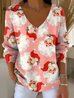 Women's Christmas Santa Claus Casual Pullover Sweater