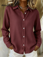 Unisex Casual And Cozy Denim Button-up Shirt