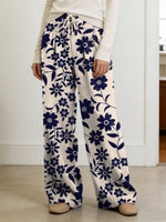 Simple Floral Decorative Patterns Women's Casual Pants