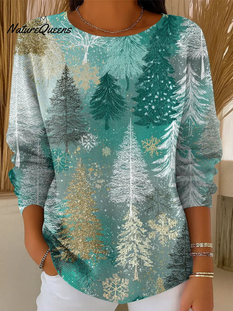 Women's Christmas Tree Casual Pullover Sweater