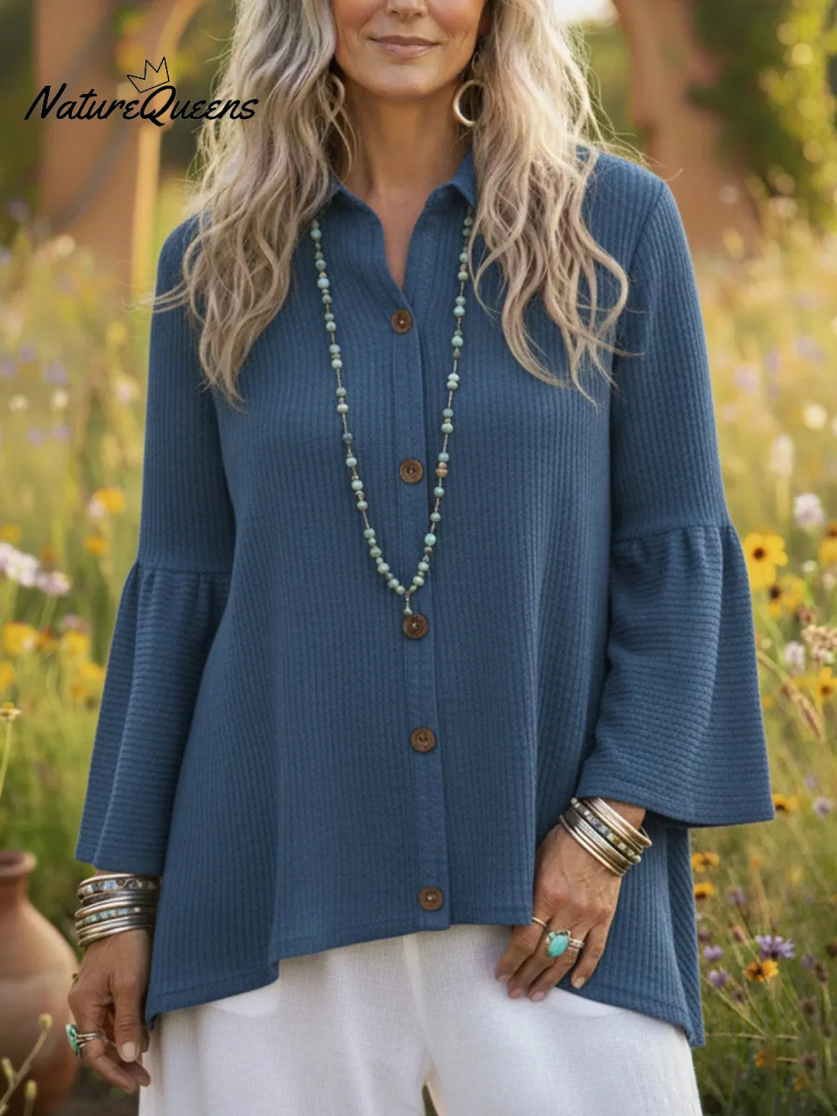 Elegant Cozy Flared Sleeve Cardigan Sweater
