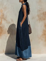 Women's Patchwork Denim Dress
