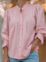 Patchwork Lace Linen And Cotton Shirt