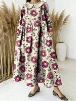 Women's Flowers Floral Pattern Art Print Casual Denim Dress