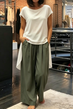 Artistically Cut Long Shirt With Irregular Hem