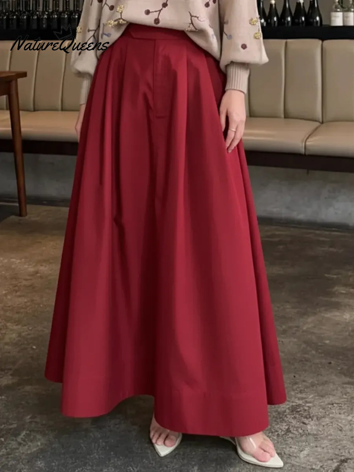 Women's Solid Color Cotton Skirt