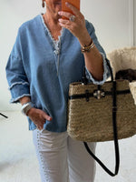 Casual Washed Vintage Denim Shirt