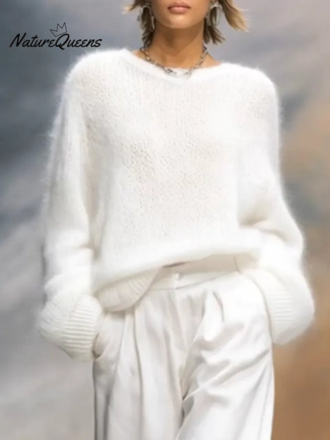 Women's Cozy Crew Neck Pullover Sweater