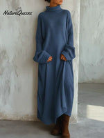 Women's Comfortable Loose Long Knit Dress