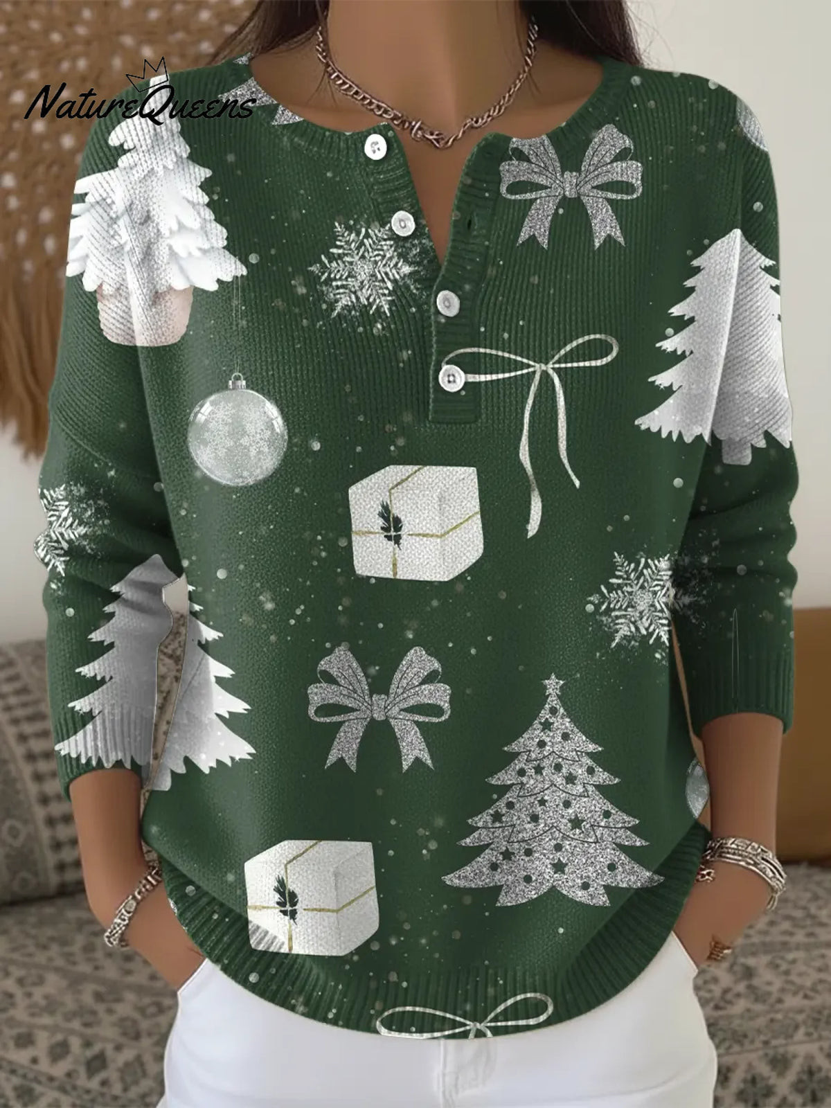 Women's Christmas Casual Printed Sweater