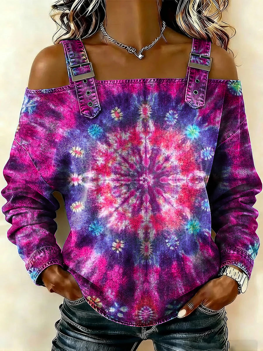 Women‘s Art Patterns Print Casual Cotton Denim Shirt