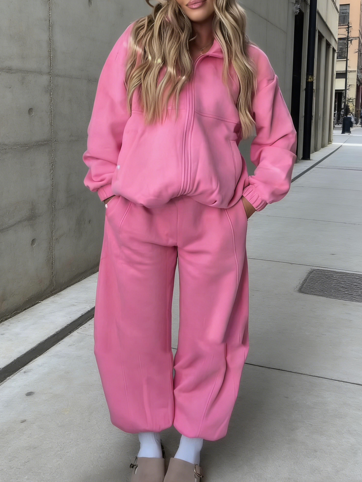 Cozy Travel Hoodie And Pants Two-piece Set