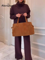 Casual Cozy Travel Outing Two-piece Set (top And Pants)