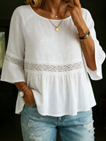 Women's Simple Cotton And Linen Top