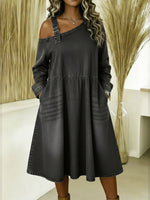 Women's Casual Sleeveless Cotton Denim Dress