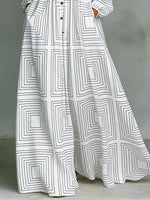 Women's Geometric Art Elegant Romantic Casual Vacation Maxi Dress