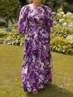 Artistic Printed Linen And Cotton Dress