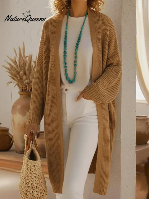 Women's Loose Cozy Solid Color Knit Cardigan