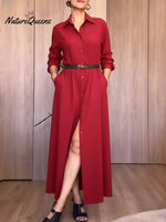 Women's Casual Cotton Shirt Dress