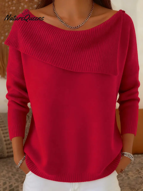 Women's Casual Solid Color Pullover Sweater
