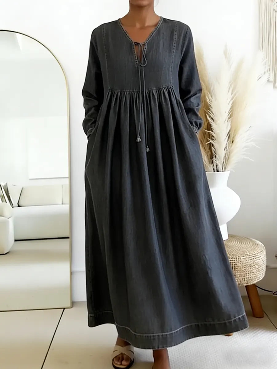 Women's Loose-fitting Denim Cotton Dress