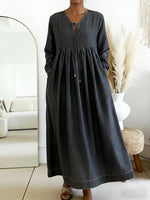 Women's Loose-fitting Denim Cotton Dress