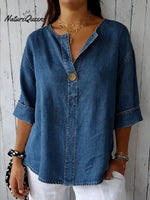 Women's Casual Denim Cotton Top