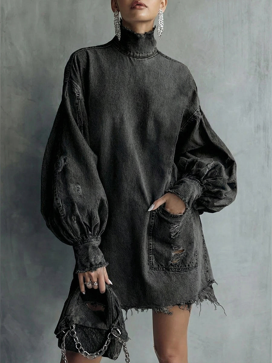 Women's Vintage Denim Mini Dress