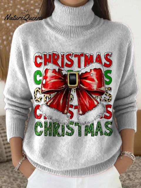 Christmas bow decoration pattern Sweater