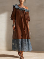 Stylish And Elegant Lace-paneled Dress