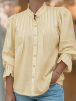 Patchwork Lace Linen And Cotton Shirt