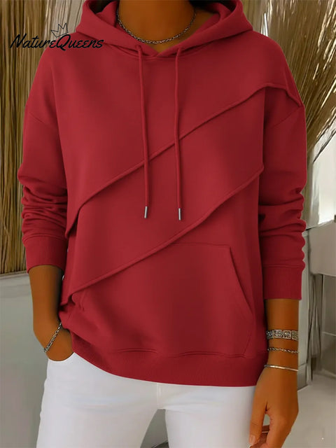 Women's Casual Solid Color Multi-layer Ruffled Pullover Sweatshirt