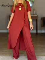 Cozy Soft Button-down Top And Pants Two-piece Set