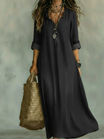 Romantic Ruffled Collar Denim Dress