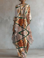 Elegant Leopard Print Two-piece Set