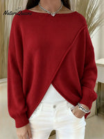 Women's Crossover Casual Loose Sweater