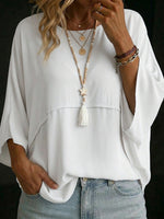 Women's Round-neck Batwing-sleeve Top