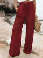 Women's Casual Tencel And Cotton Wide-leg Pants